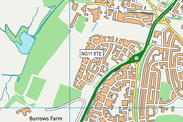 NG11 8TE map - OS VectorMap District (Ordnance Survey)