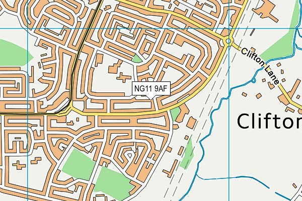 NG11 9AF map - OS VectorMap District (Ordnance Survey)