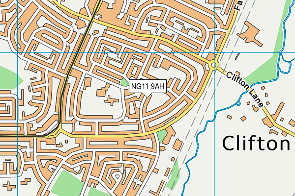 NG11 9AH map - OS VectorMap District (Ordnance Survey)