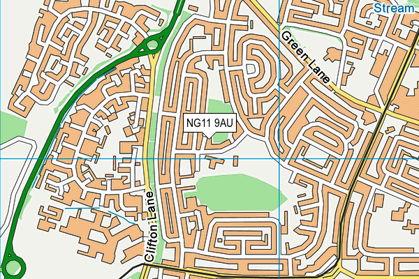 NG11 9AU map - OS VectorMap District (Ordnance Survey)