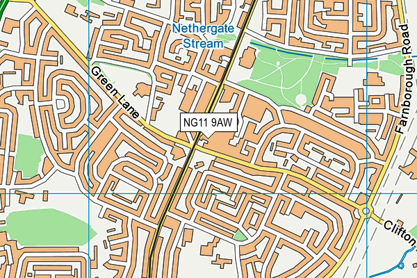 NG11 9AW map - OS VectorMap District (Ordnance Survey)