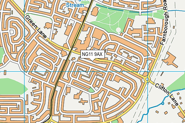 NG11 9AX map - OS VectorMap District (Ordnance Survey)