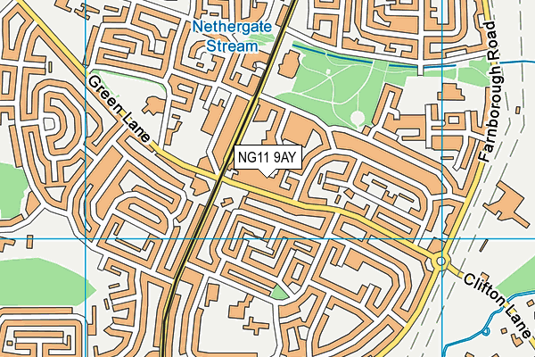 NG11 9AY map - OS VectorMap District (Ordnance Survey)