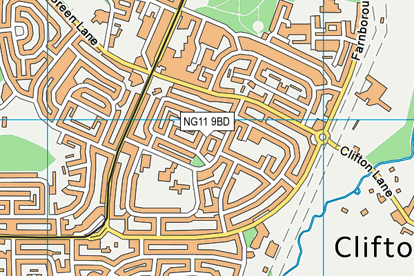 NG11 9BD map - OS VectorMap District (Ordnance Survey)