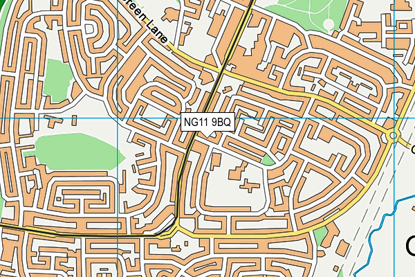 NG11 9BQ map - OS VectorMap District (Ordnance Survey)