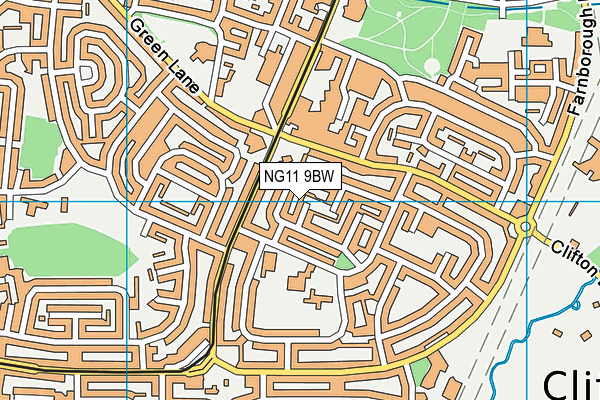 NG11 9BW map - OS VectorMap District (Ordnance Survey)