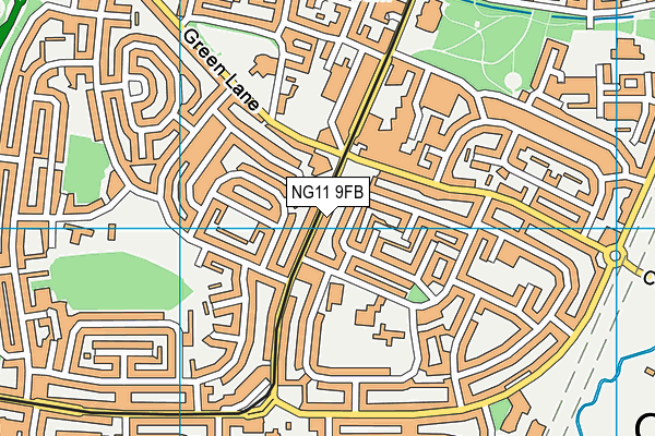 NG11 9FB map - OS VectorMap District (Ordnance Survey)