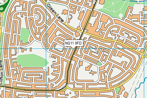 NG11 9FD map - OS VectorMap District (Ordnance Survey)