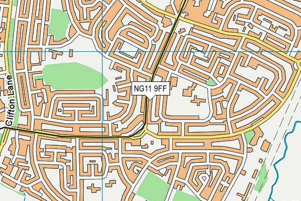 NG11 9FF map - OS VectorMap District (Ordnance Survey)