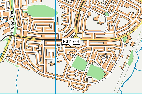 NG11 9FH map - OS VectorMap District (Ordnance Survey)