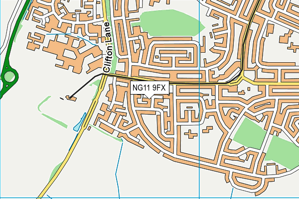 NG11 9FX map - OS VectorMap District (Ordnance Survey)