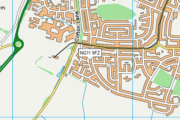 NG11 9FZ map - OS VectorMap District (Ordnance Survey)