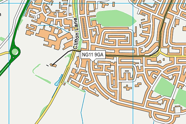 NG11 9GA map - OS VectorMap District (Ordnance Survey)