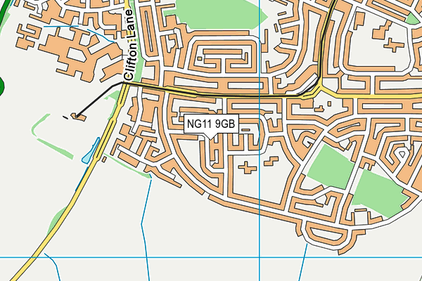 NG11 9GB map - OS VectorMap District (Ordnance Survey)