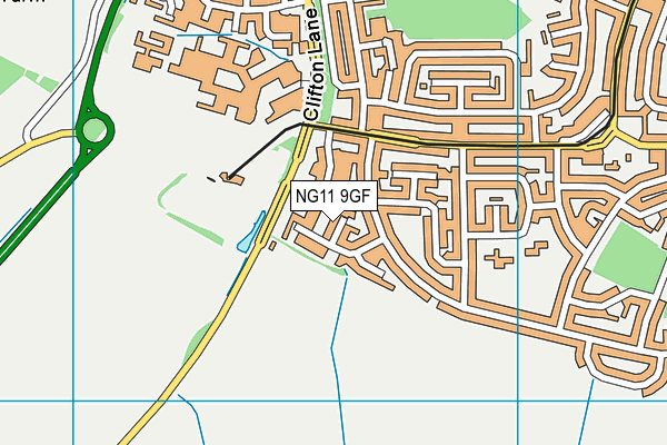 NG11 9GF map - OS VectorMap District (Ordnance Survey)