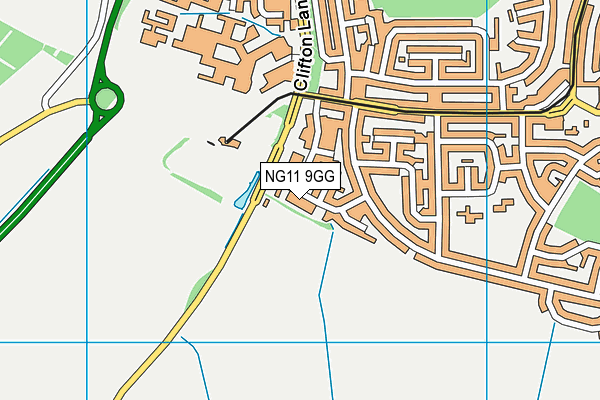 NG11 9GG map - OS VectorMap District (Ordnance Survey)