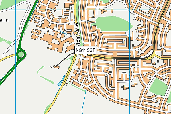 NG11 9GT map - OS VectorMap District (Ordnance Survey)