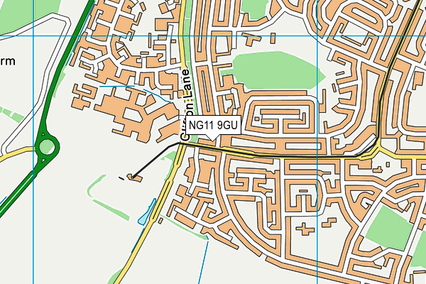 NG11 9GU map - OS VectorMap District (Ordnance Survey)