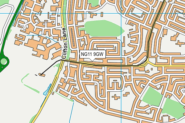 NG11 9GW map - OS VectorMap District (Ordnance Survey)