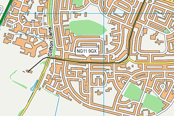 NG11 9GX map - OS VectorMap District (Ordnance Survey)