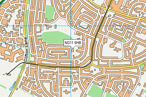NG11 9HB map - OS VectorMap District (Ordnance Survey)