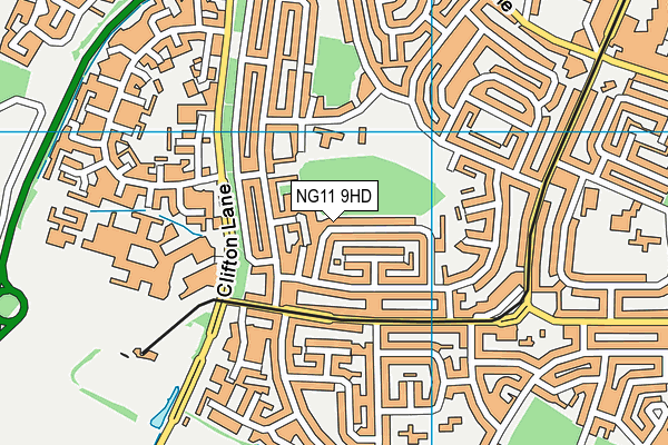 NG11 9HD map - OS VectorMap District (Ordnance Survey)