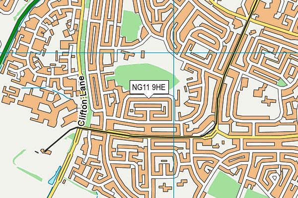 NG11 9HE map - OS VectorMap District (Ordnance Survey)
