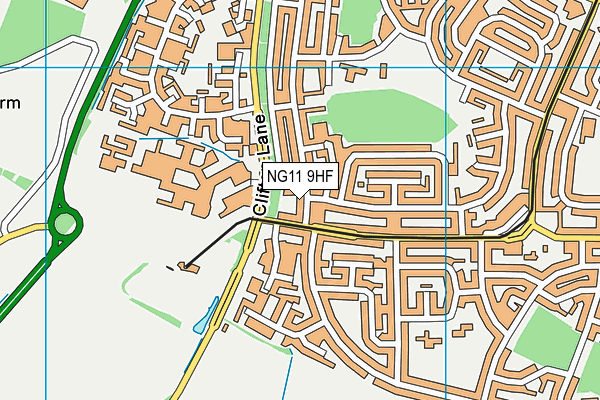 NG11 9HF map - OS VectorMap District (Ordnance Survey)