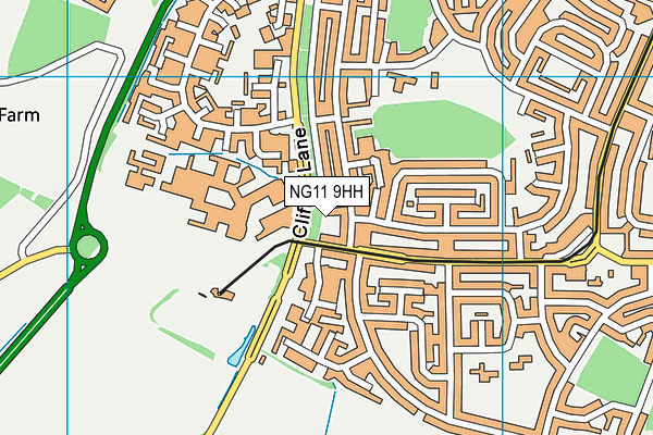 NG11 9HH map - OS VectorMap District (Ordnance Survey)