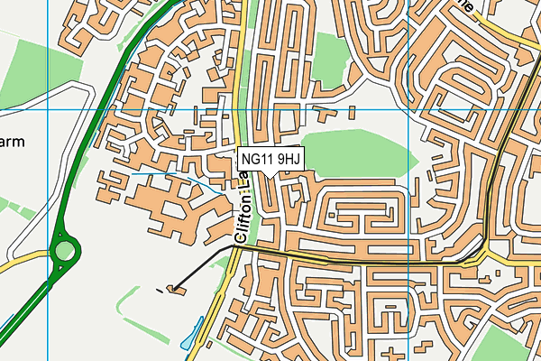NG11 9HJ map - OS VectorMap District (Ordnance Survey)