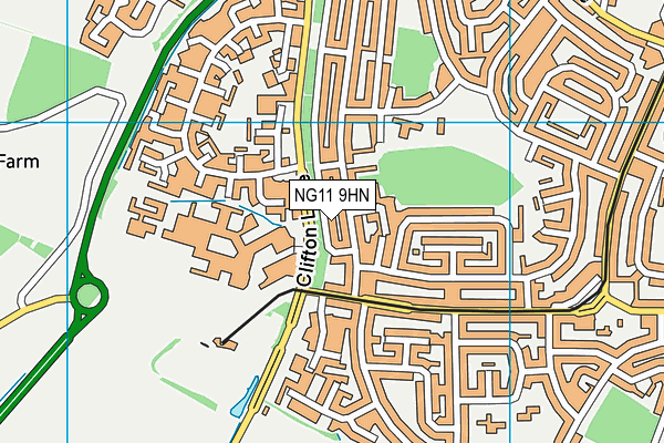 NG11 9HN map - OS VectorMap District (Ordnance Survey)