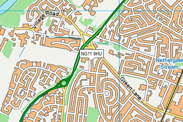 NG11 9HU map - OS VectorMap District (Ordnance Survey)