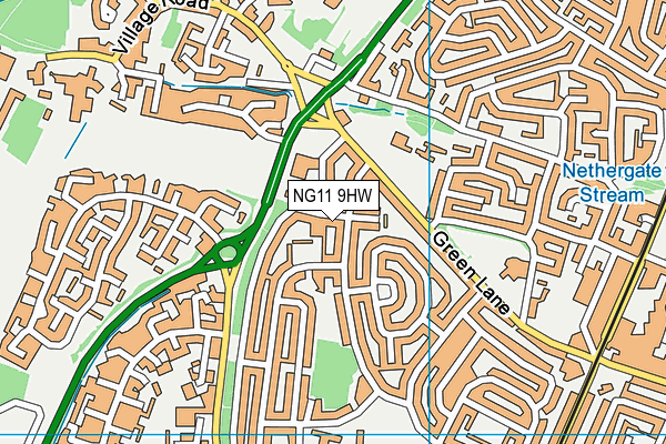 NG11 9HW map - OS VectorMap District (Ordnance Survey)