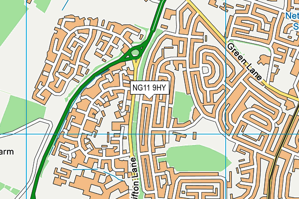 NG11 9HY map - OS VectorMap District (Ordnance Survey)