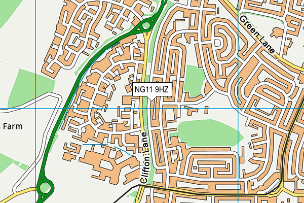 NG11 9HZ map - OS VectorMap District (Ordnance Survey)