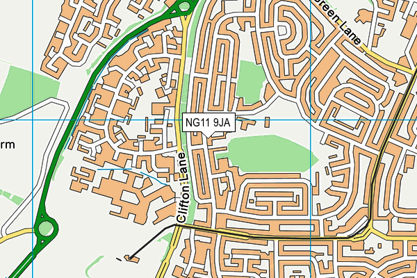 NG11 9JA map - OS VectorMap District (Ordnance Survey)