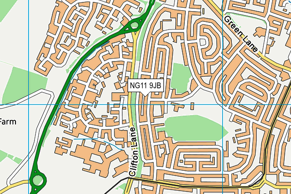 NG11 9JB map - OS VectorMap District (Ordnance Survey)