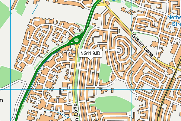 NG11 9JD map - OS VectorMap District (Ordnance Survey)