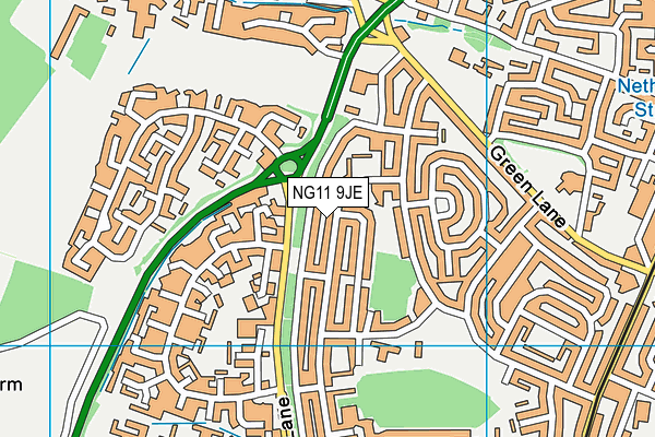 NG11 9JE map - OS VectorMap District (Ordnance Survey)