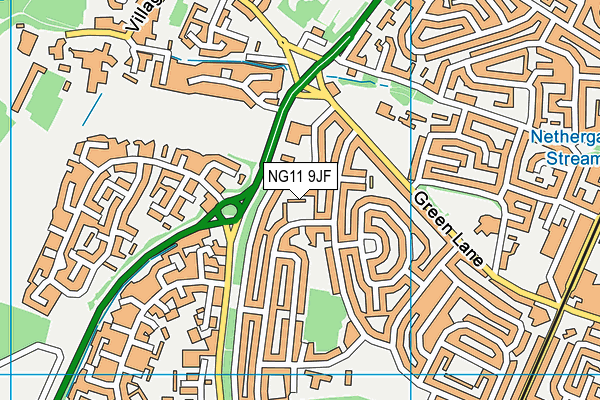 NG11 9JF map - OS VectorMap District (Ordnance Survey)