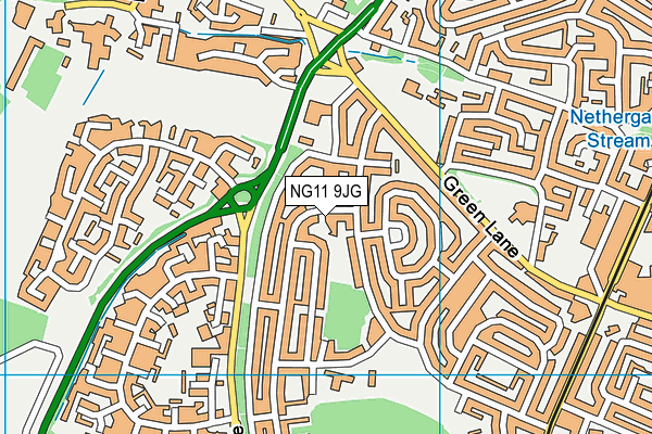 NG11 9JG map - OS VectorMap District (Ordnance Survey)