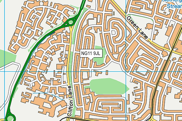 NG11 9JL map - OS VectorMap District (Ordnance Survey)
