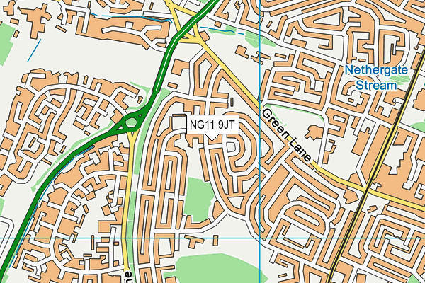 NG11 9JT map - OS VectorMap District (Ordnance Survey)