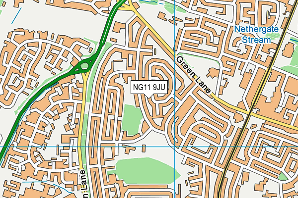NG11 9JU map - OS VectorMap District (Ordnance Survey)