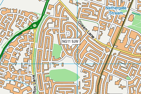 NG11 9JW map - OS VectorMap District (Ordnance Survey)