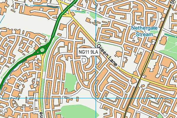 NG11 9LA map - OS VectorMap District (Ordnance Survey)