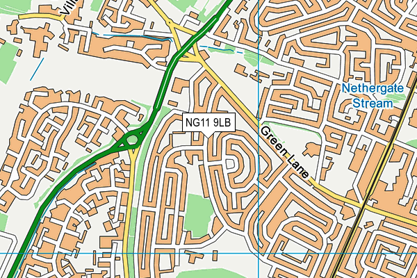 NG11 9LB map - OS VectorMap District (Ordnance Survey)