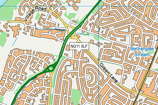 NG11 9LF map - OS VectorMap District (Ordnance Survey)