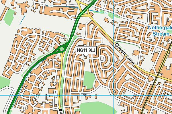 NG11 9LJ map - OS VectorMap District (Ordnance Survey)