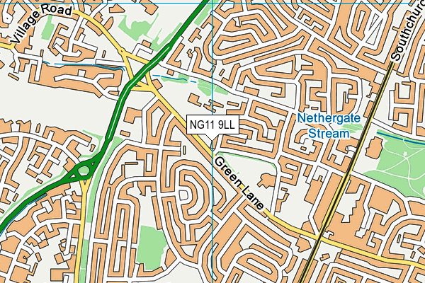 NG11 9LL map - OS VectorMap District (Ordnance Survey)